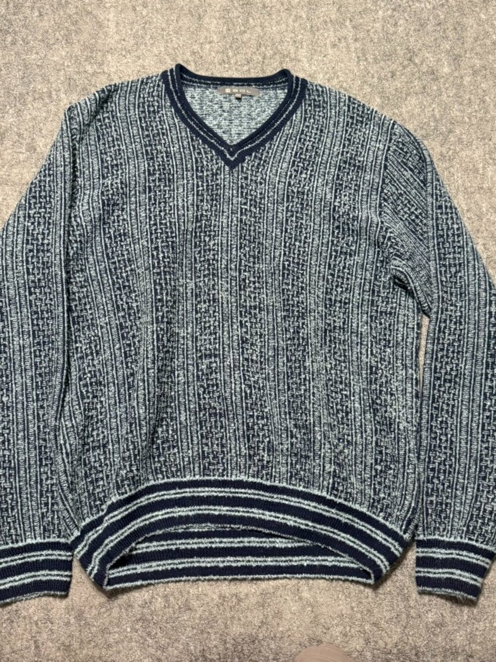 VTG Sol Alpaca Peru Luxury Mens XL Sweater Baby Alpaca Silk Blend V-Neck Gray
